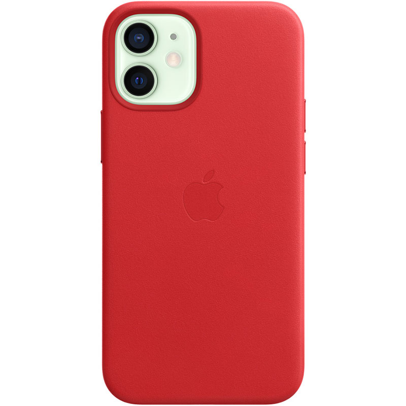 Apple Piros Leather Magsafe kompatibilis iPhone 12 Mini Tok