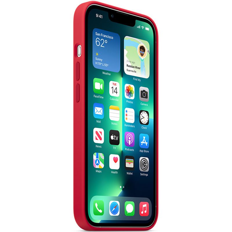 Apple Piros Silicone Magsafe kompatibilis iPhone 13 Pro Max Tok