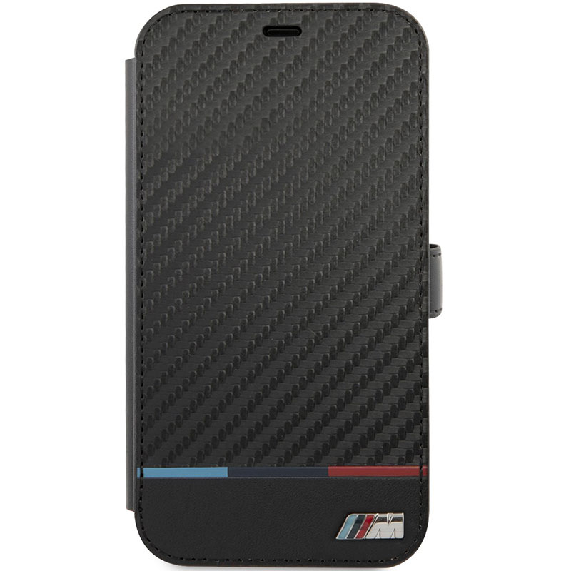 BMW M Book Carbon Stripe Fekete iPhone 13 Pro Max Tok