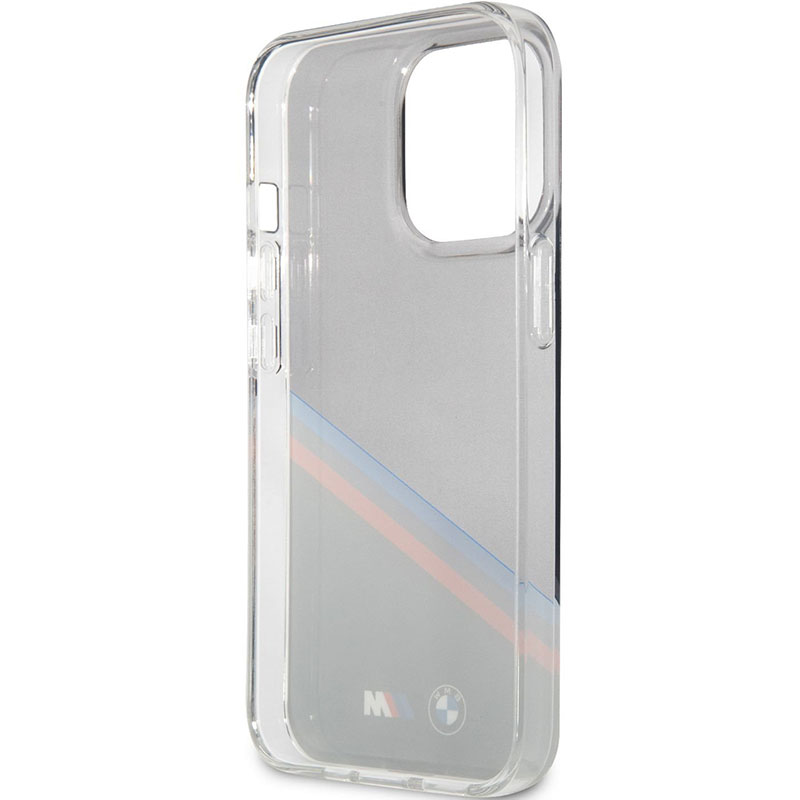 BMW M PC/TPU Tricolor Stripes Transparent iPhone 13 Pro Max Tok