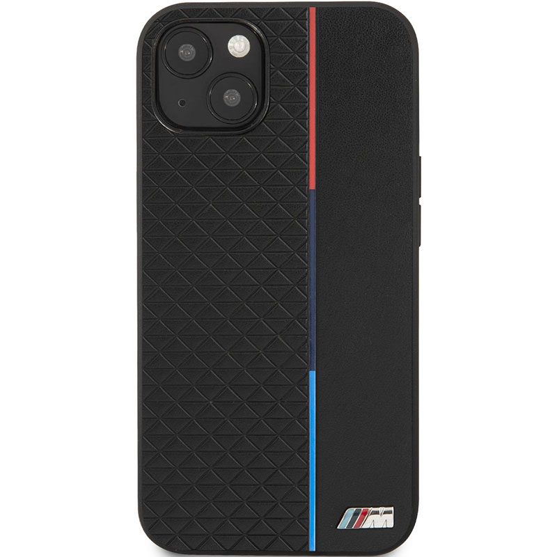 BMW PU Triangles Tricolor Line Fekete iPhone 13 Tok