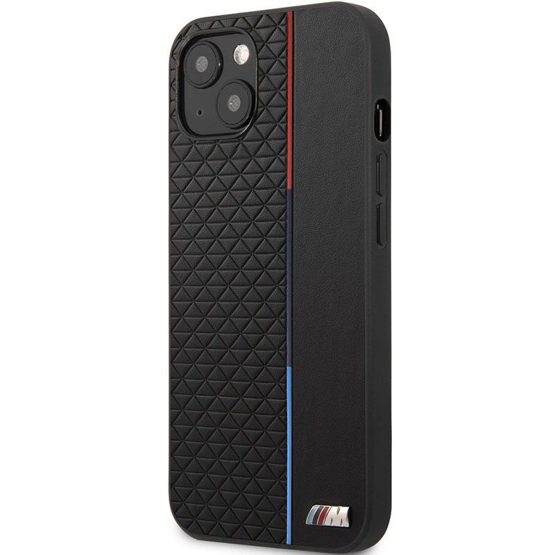 BMW PU Triangles Tricolor Line Fekete iPhone 13 Tok