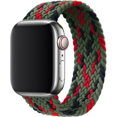 Braided Szíj Apple Watch 45/44/42/Ultra Black Green Red