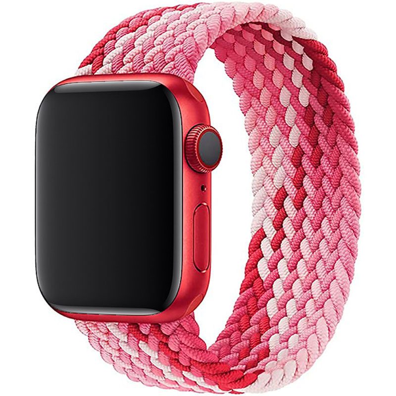 Braided Szíj Apple Watch 45/44/42/Ultra Strawberry Red