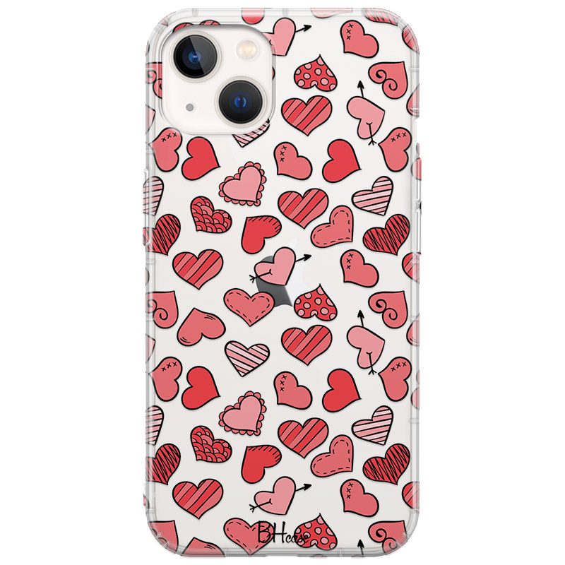 Hearts Piros iPhone 14 Tok