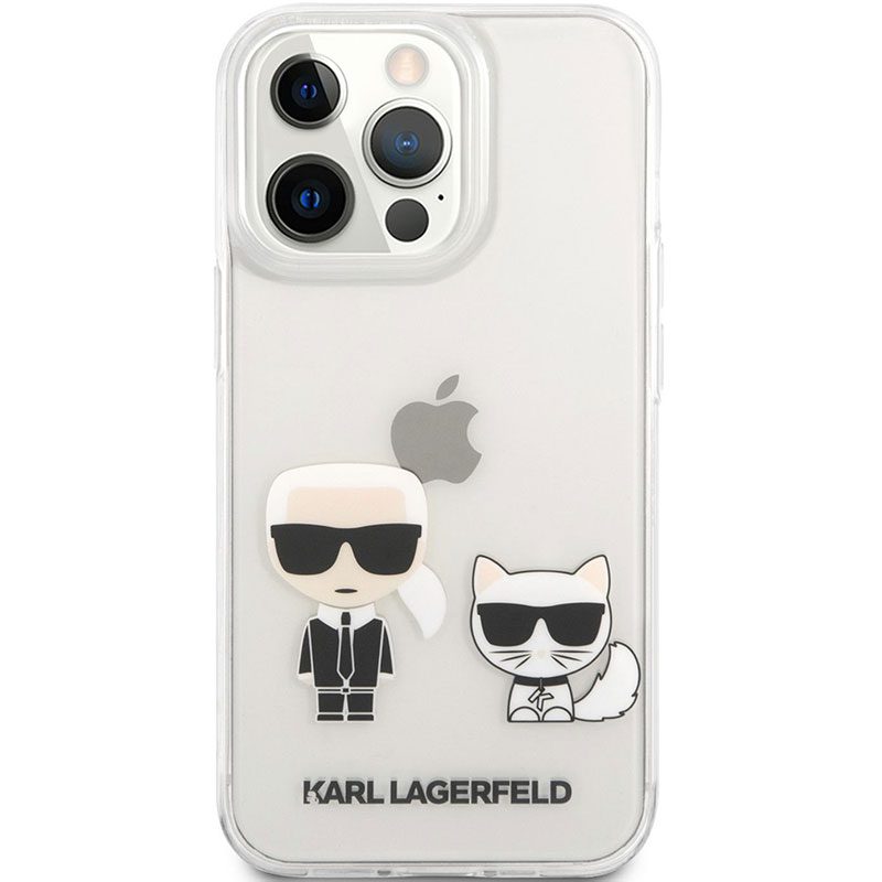 Karl Lagerfeld PC/TPU Ikonik Karl and Choupette Transparent iPhone 13 Pro Max Tok