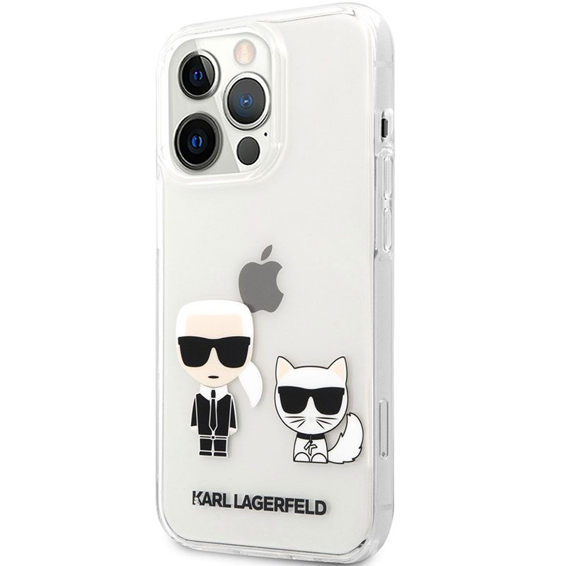 Karl Lagerfeld PC/TPU Ikonik Karl and Choupette Transparent iPhone 13 Pro Max Tok