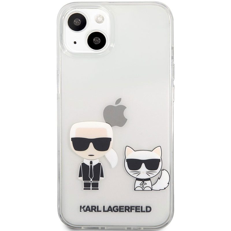 Karl Lagerfeld PC/TPU Ikonik Karl and Choupette Transparent iPhone 13 Tok