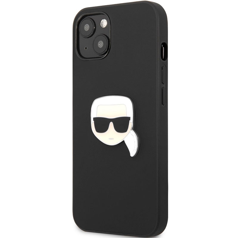 Karl Lagerfeld PU Leather Karl Head Fekete iPhone 13 Tok