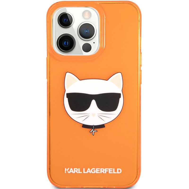 Karl Lagerfeld TPU Choupette Head Fluo Orange iPhone 13 Pro Max Tok
