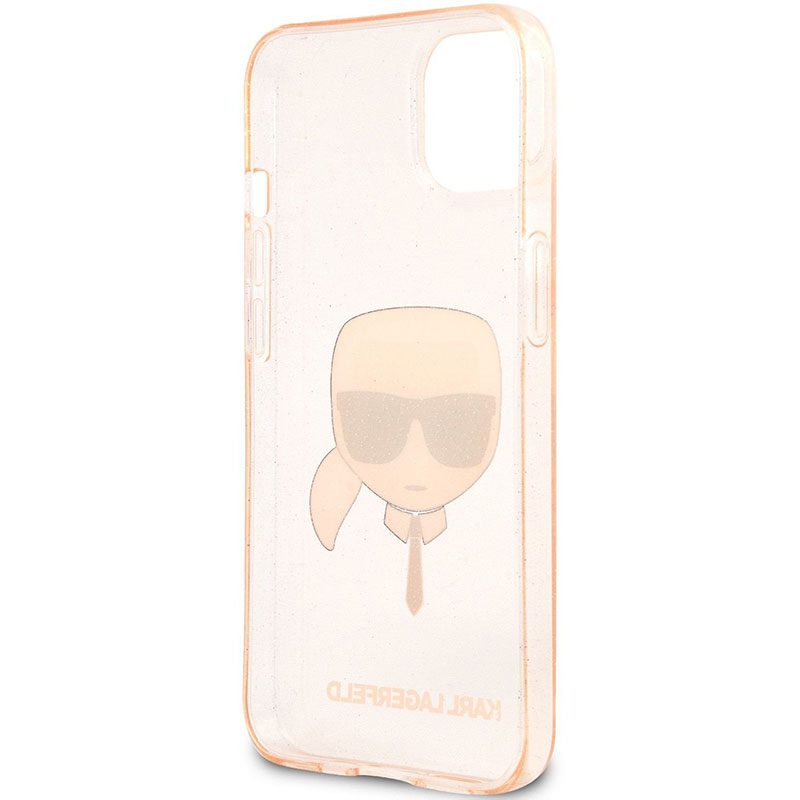 Karl Lagerfeld TPU Full Glitter Karl Head Arany iPhone 13 Tok