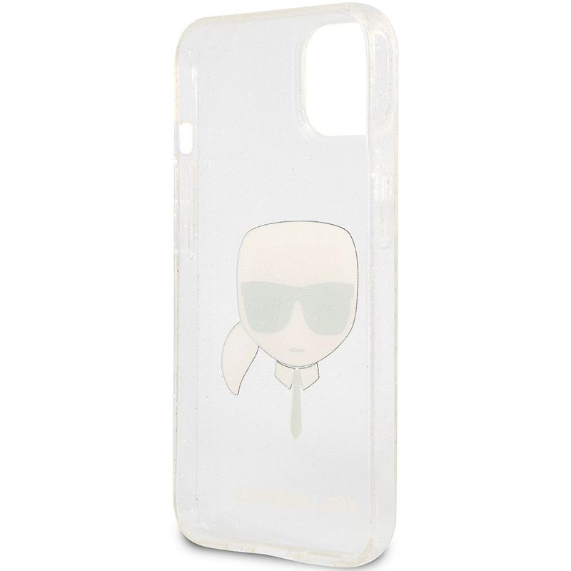 Karl Lagerfeld TPU Full Glitter Karl Head Silver iPhone 13 Tok