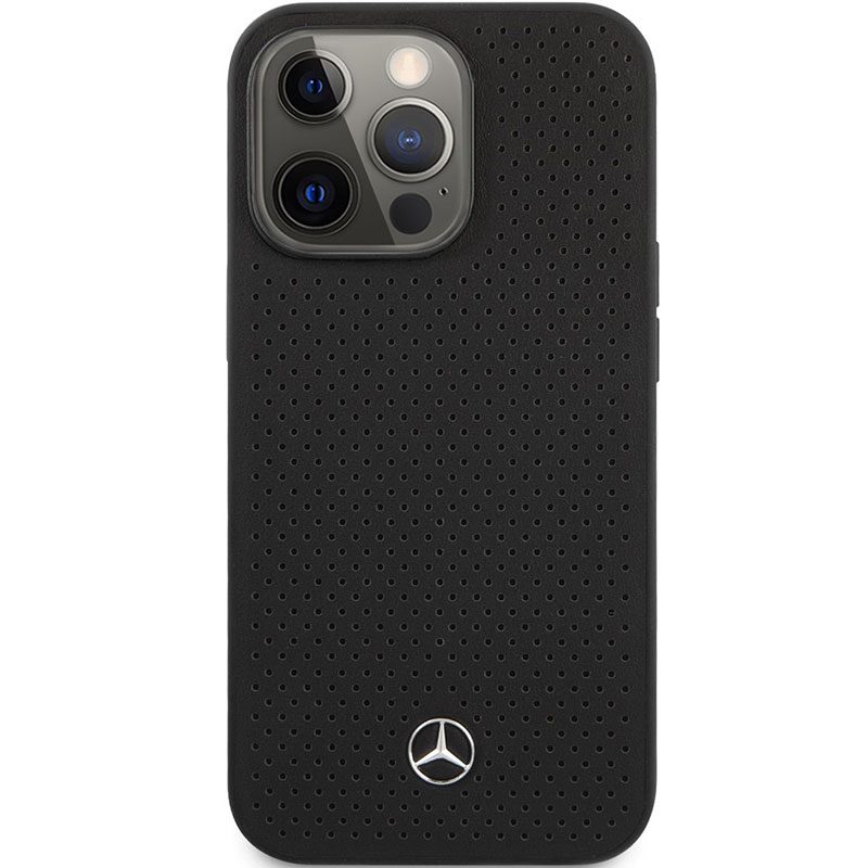 Mercedes Genuine Leather Fekete iPhone 13 Pro Max Tok