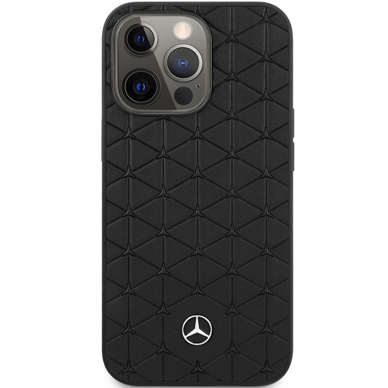 Mercedes Genuine Leather Quilted Fekete iPhone 13 Pro Max Tok