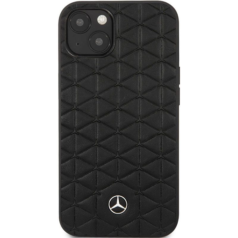 Mercedes Genuine Leather Quilted Fekete iPhone 13 Tok