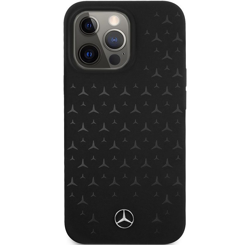 Mercedes Liquid Silicone Fekete iPhone 13 Pro Max Tok