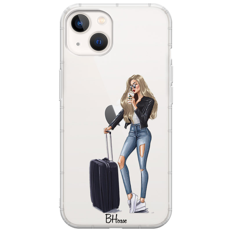 Woman Blonde With Baggage iPhone 14 Tok