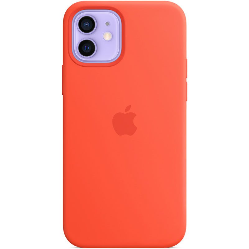 Apple Electric Orange Silicone Magsafe kompatibilis iPhone 12/12 Pro Tok