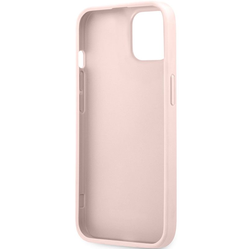 Guess PU 4G Metal Logo Rózsaszín iPhone 13 Tok