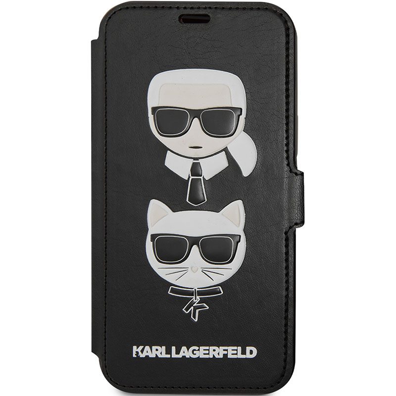 Karl Lagerfeld Heads Book Fekete iPhone 12 Pro Max Tok