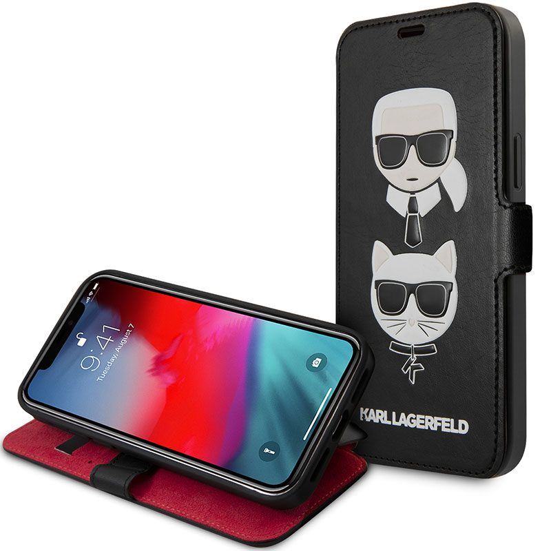 Karl Lagerfeld Heads Book Fekete iPhone 12 Pro Max Tok
