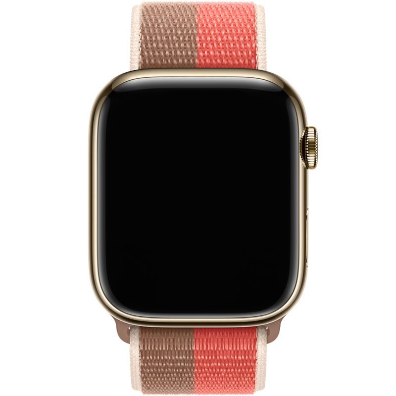 Nylon Szíj Apple Watch 45/44/42/Ultra Rózsaszín Pomelo Tan