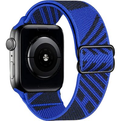Scrunchie Szíj Apple Watch 45/44/42/Ultra Fekete Kék