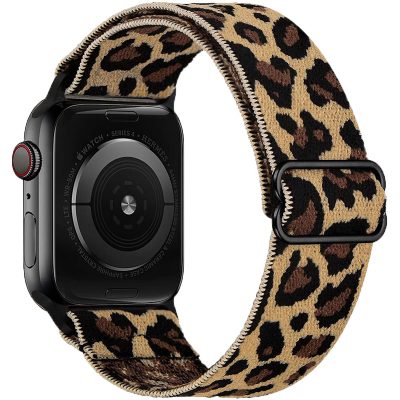 Scrunchie Szíj Apple Watch 45/44/42/Ultra Brown Cheetah