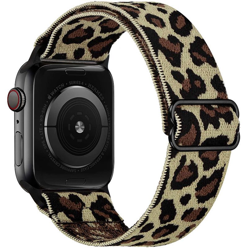 Scrunchie Szíj Apple Watch 45/44/42/Ultra Light Leopard