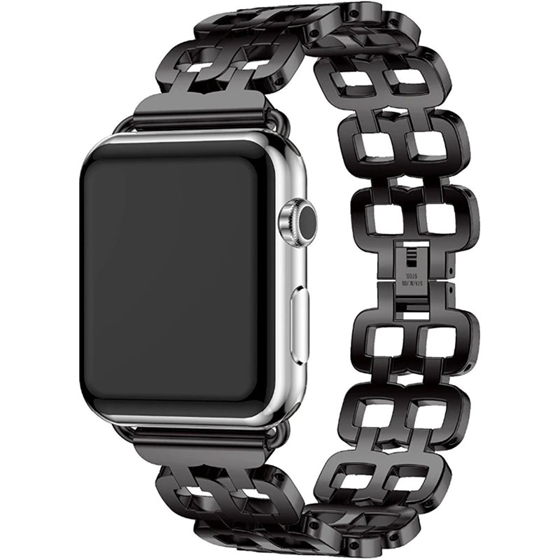 Stainless Steel Szíj Apple Watch 45/44/42/Ultra Fekete