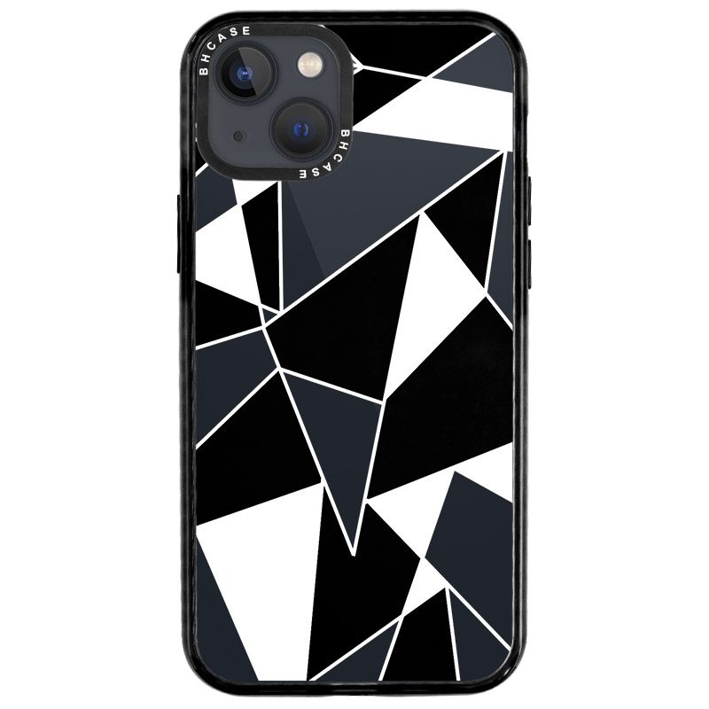 Fekete Fehér Geometric iPhone 14 Tok