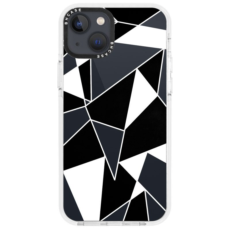 Fekete Fehér Geometric iPhone 14 Tok