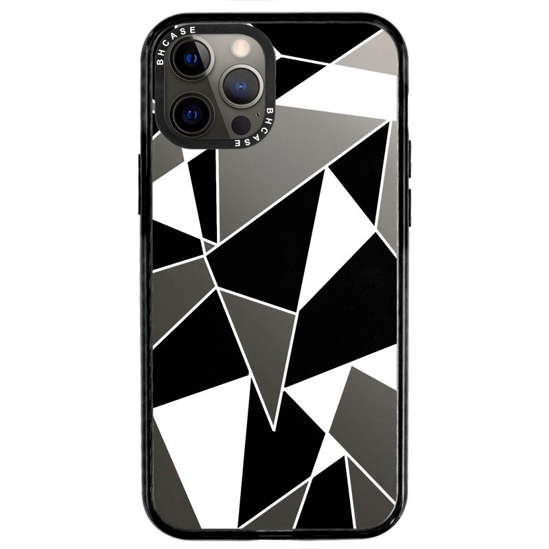 Fekete Fehér Geometric iPhone 12 Pro Max Tok