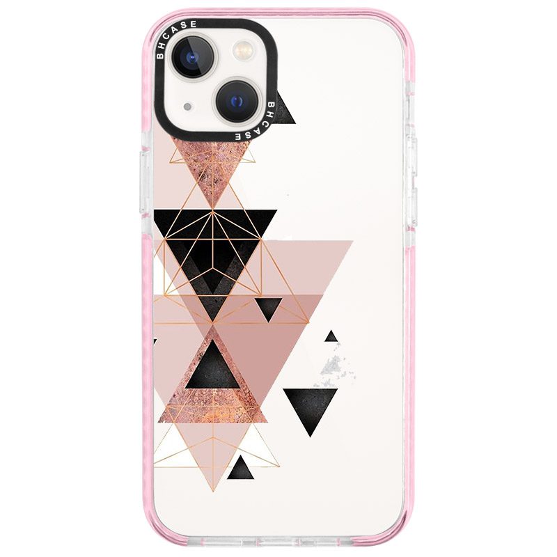 Geometric Rózsaszín iPhone 14 Tok