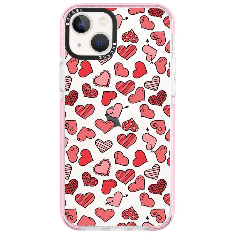 Hearts Piros iPhone 14 Tok