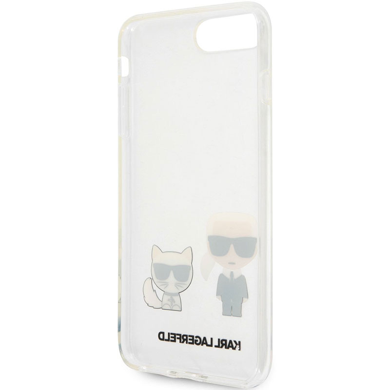 Karl Lagerfeld Glitter Signature Transparent iPhone 6 Plus/6S Plus/7 Plus/8 Plus Tok