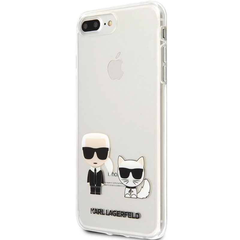 Karl Lagerfeld Glitter Signature Transparent iPhone 6 Plus/6S Plus/7 Plus/8 Plus Tok
