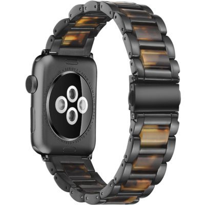 Metal Resin Szíj Apple Watch 45/44/42/Ultra Fekete
