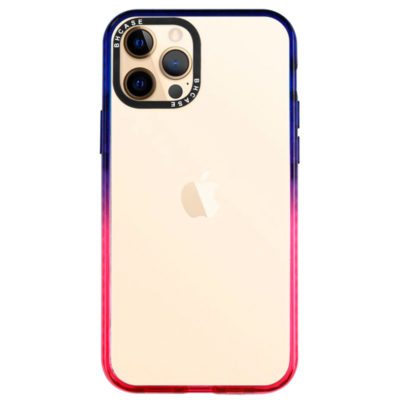 Átlátszó BHholo Kék-Rózsaszín iPhone 12 Pro Max Tok