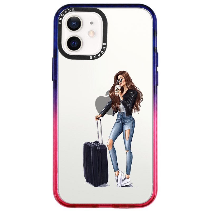 Woman Brunette With Baggage iPhone 12 Mini Tok
