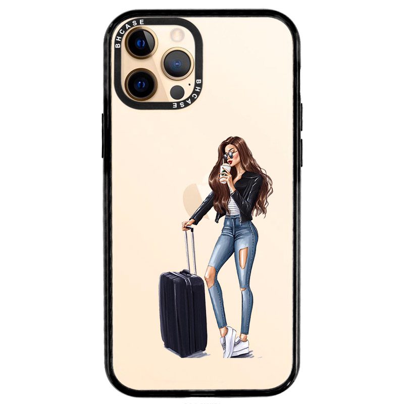 Woman Brunette With Baggage iPhone 12 Pro Max Tok