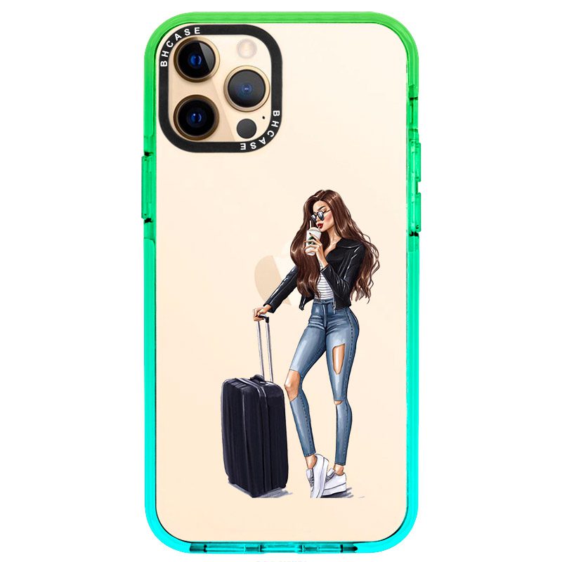 Woman Brunette With Baggage iPhone 12 Pro Max Tok