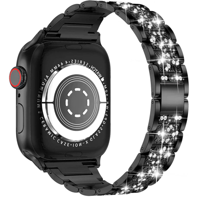 Diamond Szíj Apple Watch 45/44/42/Ultra Fekete