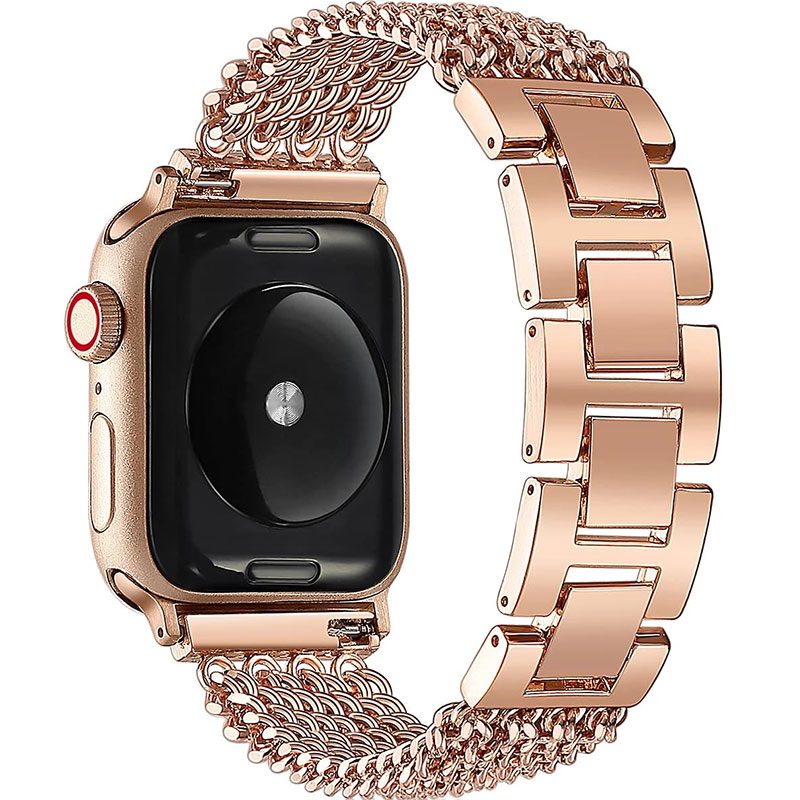 Dress Szíj Apple Watch 45/44/42/Ultra Rose Arany