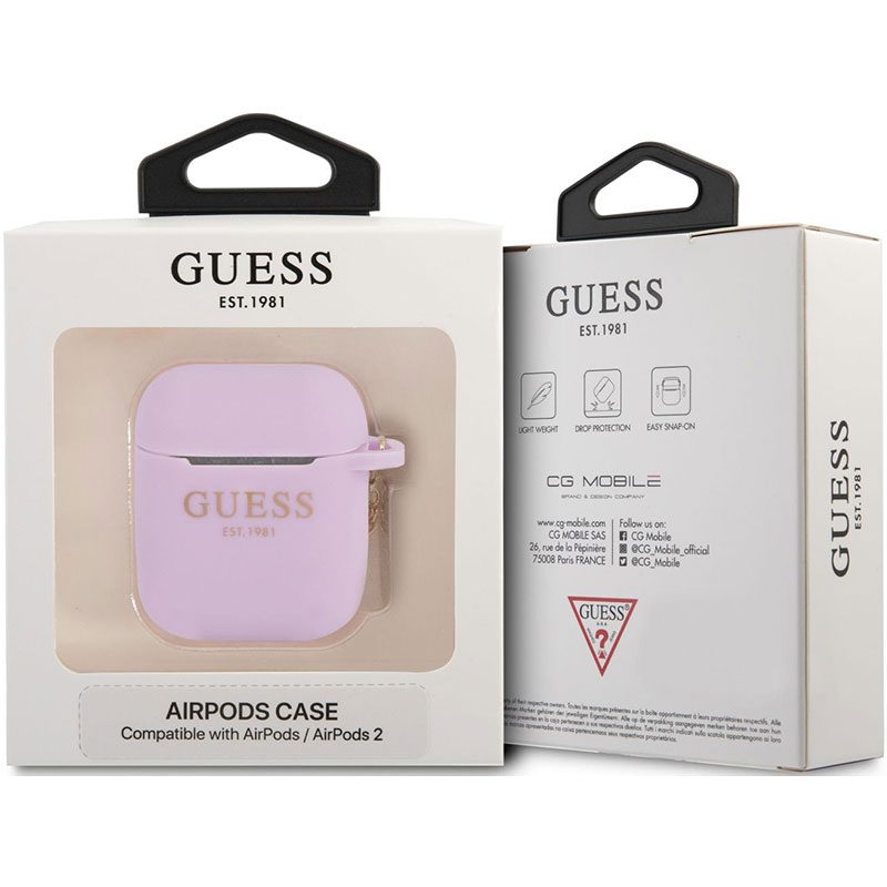 Guess 4G Charm Silicone Lila AirPods 1/2 Tok
