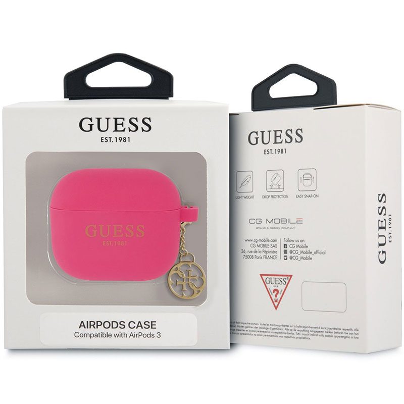 Guess 4G Charms Silicone Fuchsia AirPods 3 Tok