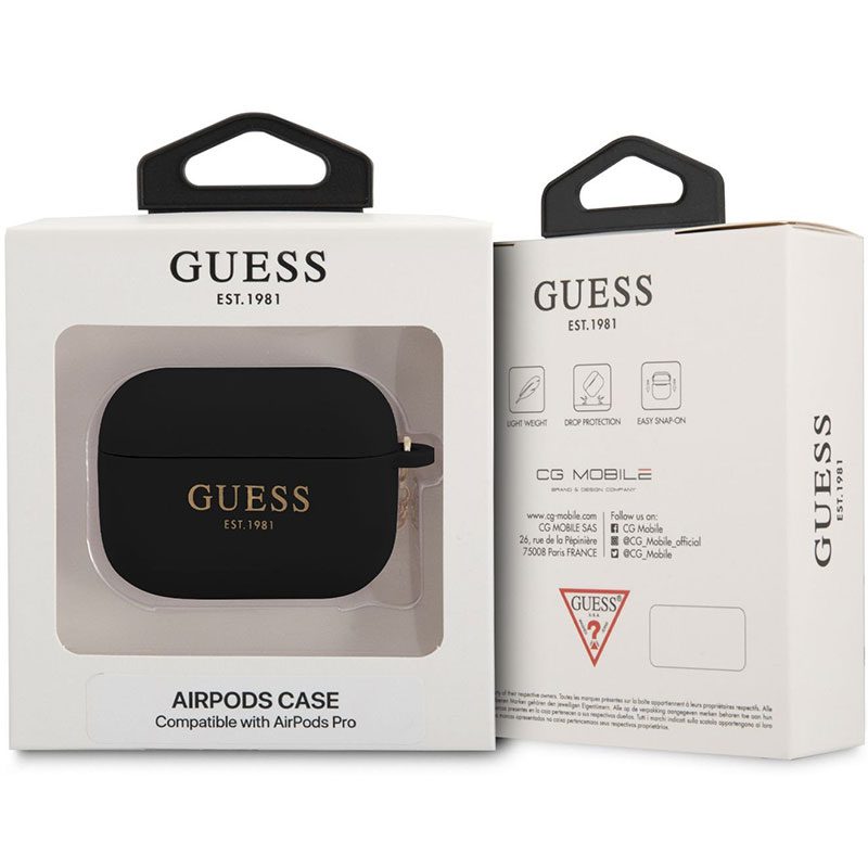 Guess 4G Charms Silicone Fekete AirPods Pro Tok