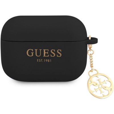Guess 4G Charms Silicone Fekete AirPods Pro Tok