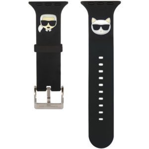 Karl Lagerfeld Karl and Choupette Szíj Apple Watch 41/40/38mm Fekete