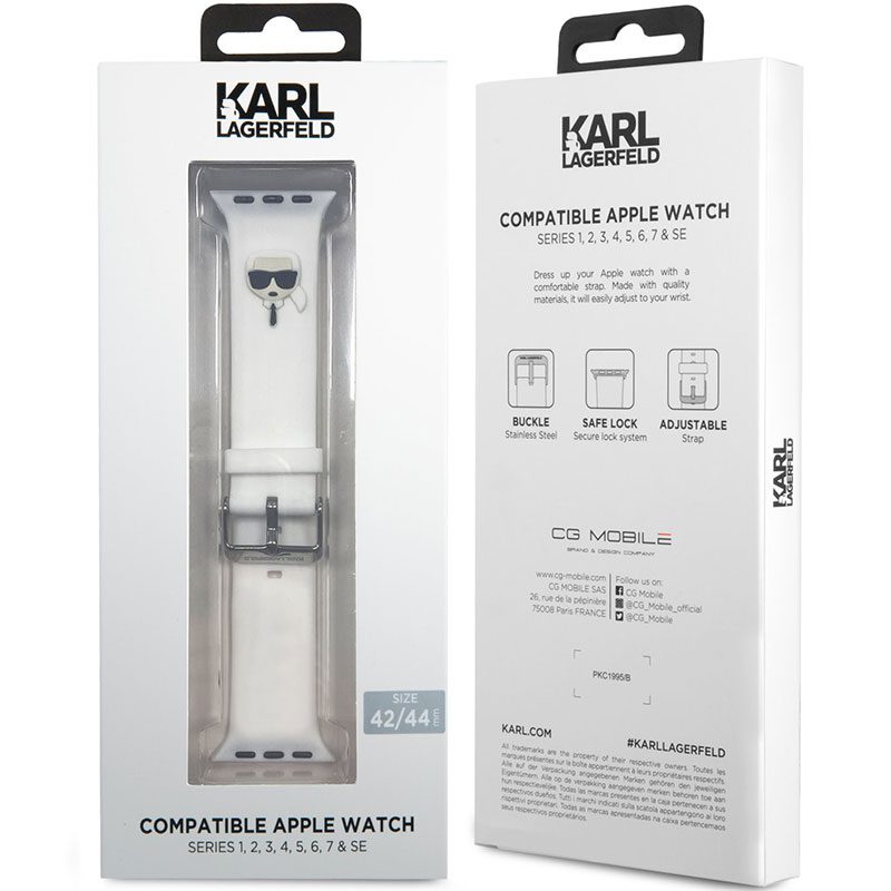 Karl Lagerfeld Karl Head Szíj Apple Watch 41/40/38mm Fehér